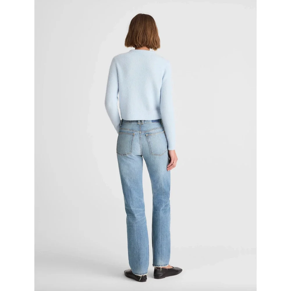 Madewell Alexa Chung Franny Straight Jean Oakwick Wash Blue Rigid US 23 NWT